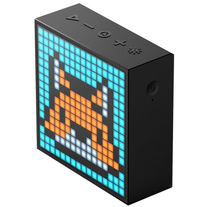 Divoom Timebox Evo Bluetooth Portable Speaker with Clock, Alarm, Pixel Art LED Display - Hi-Res Sound, Extra Bass Mode, Built-in Mic - CE,FCC certified