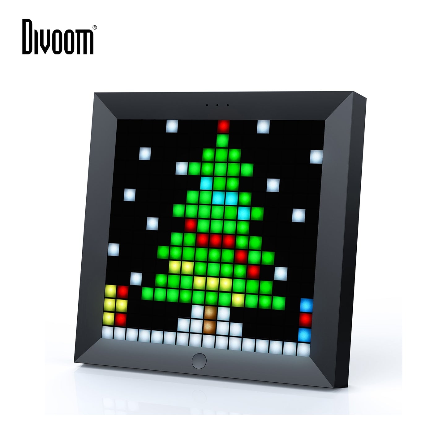 Divoom Pixoo Digital Photo Frame Alarm Clock - Pixel Art Programmable LED Display, Neon Light Sign Decor - Bluetooth, Calendar, Clock - CE,FCC certified