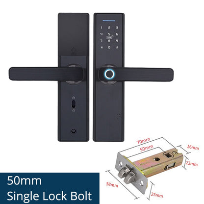 Zemismart Tuya WiFi Smart Electronic Lock Biometric Fingerprint Cylinder Intelligent Security Door Lock Encryption Keys IC Cards