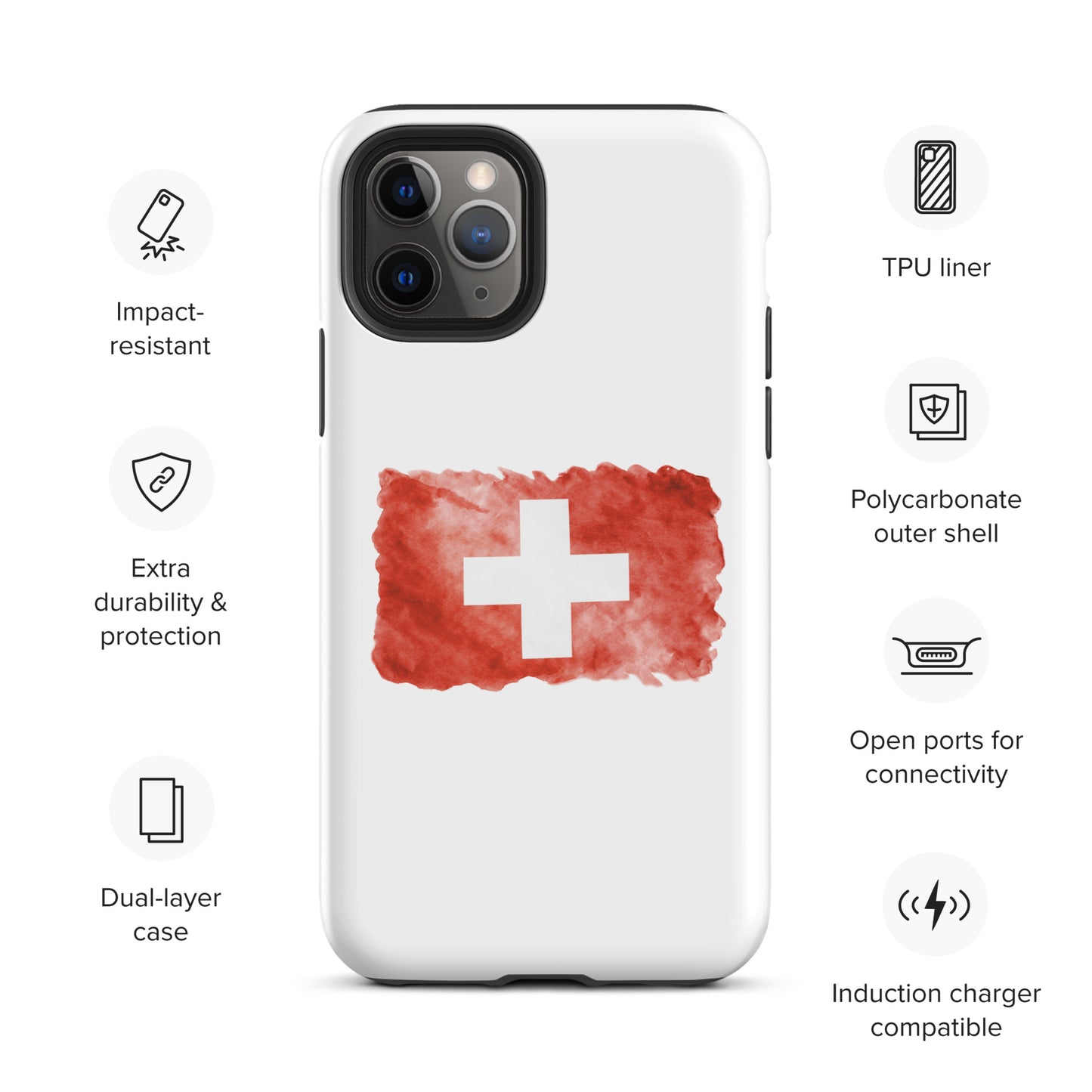 Tough iPhone case - Swiss flag