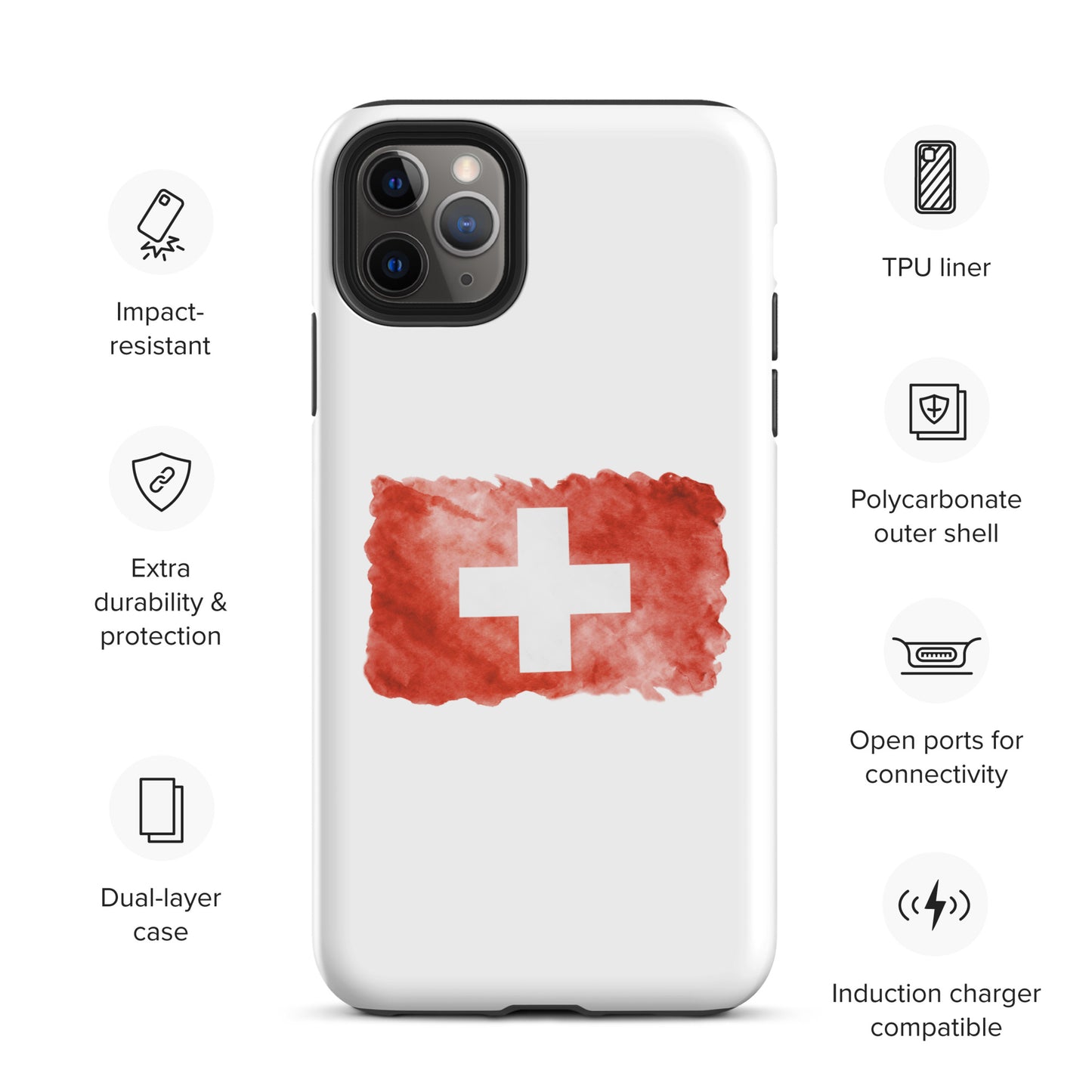 Tough iPhone case - Swiss flag