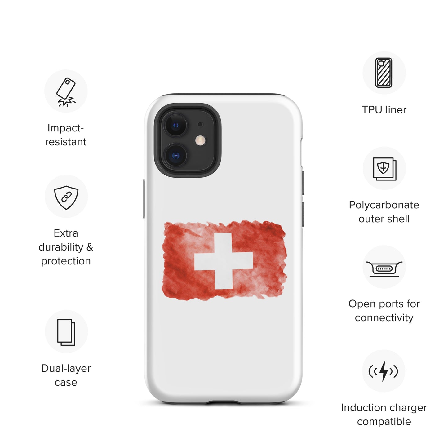 Tough iPhone case - Swiss flag