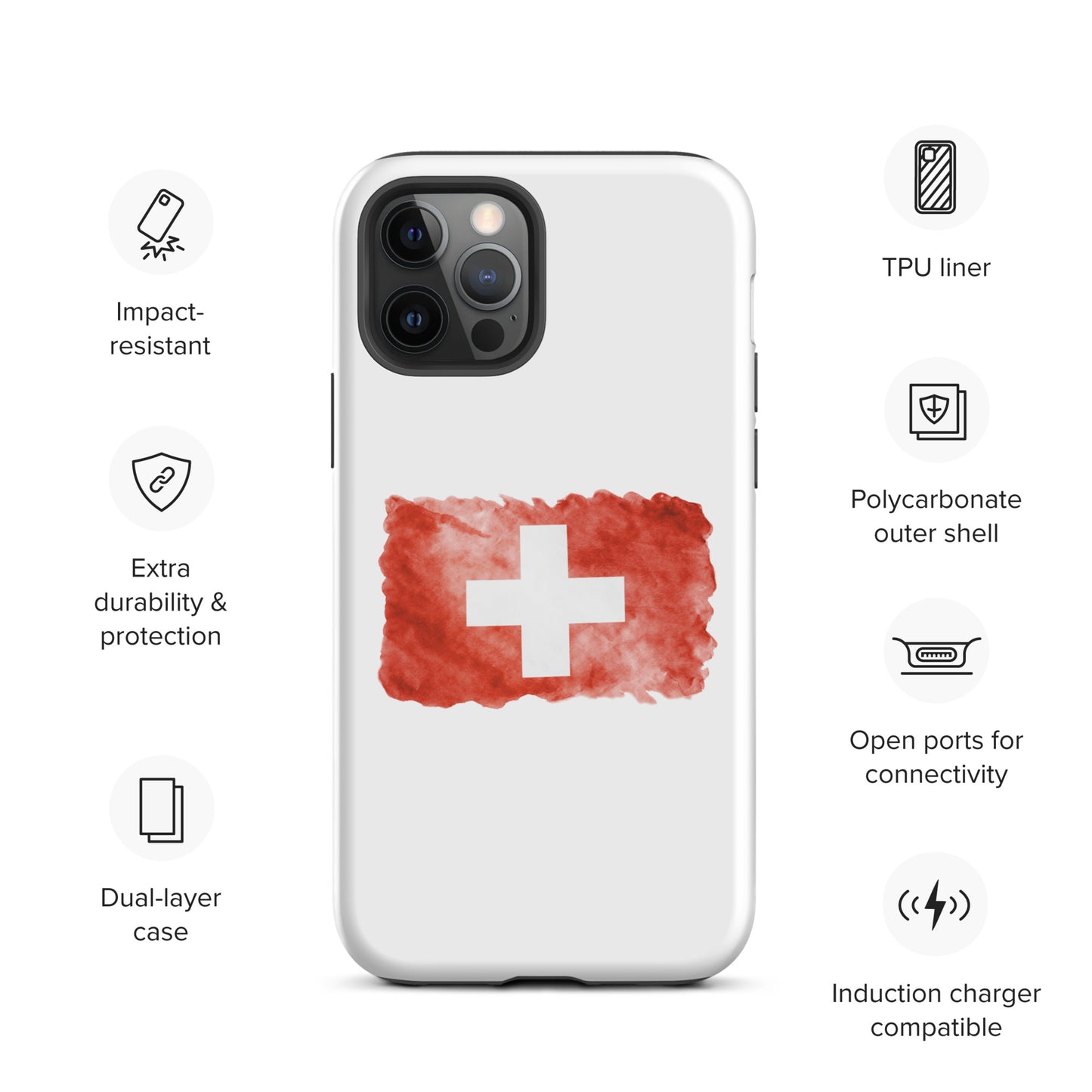 Tough iPhone case - Swiss flag