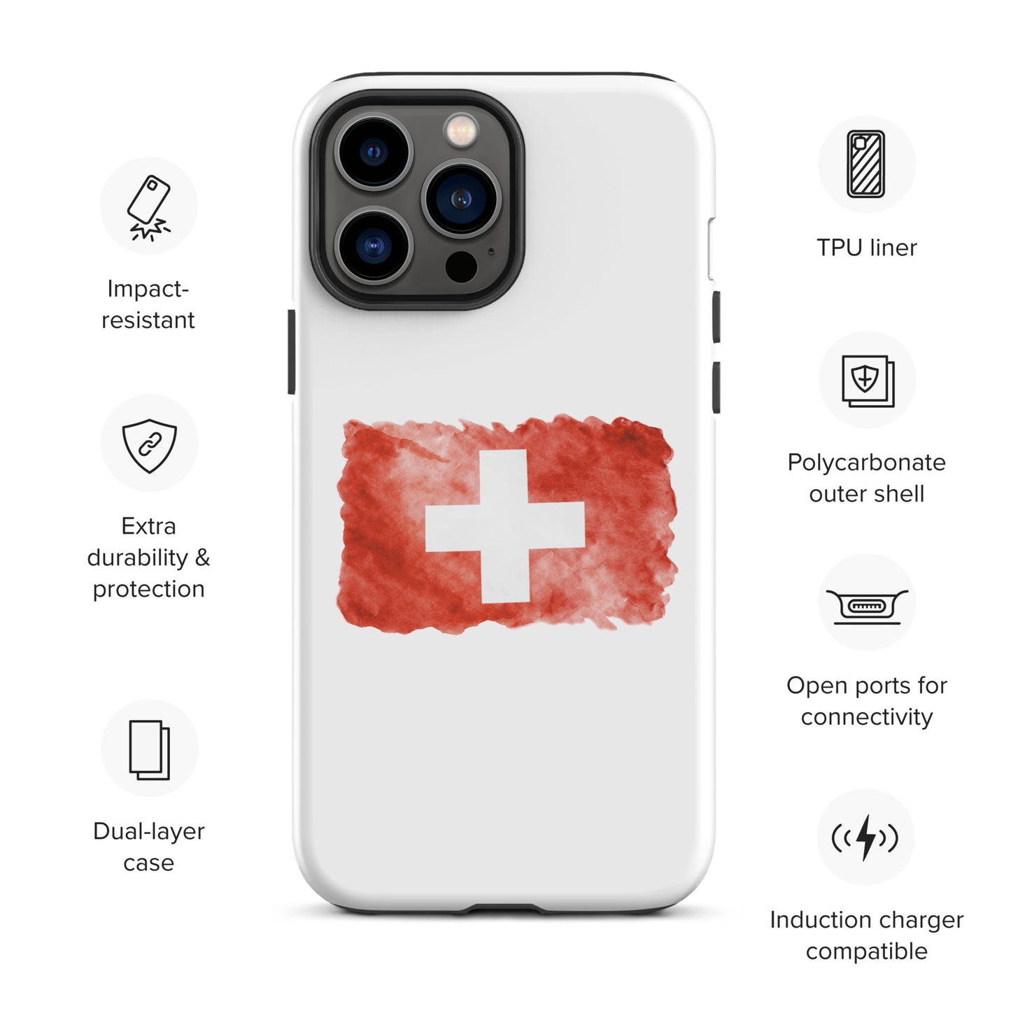 Tough iPhone case - Swiss flag