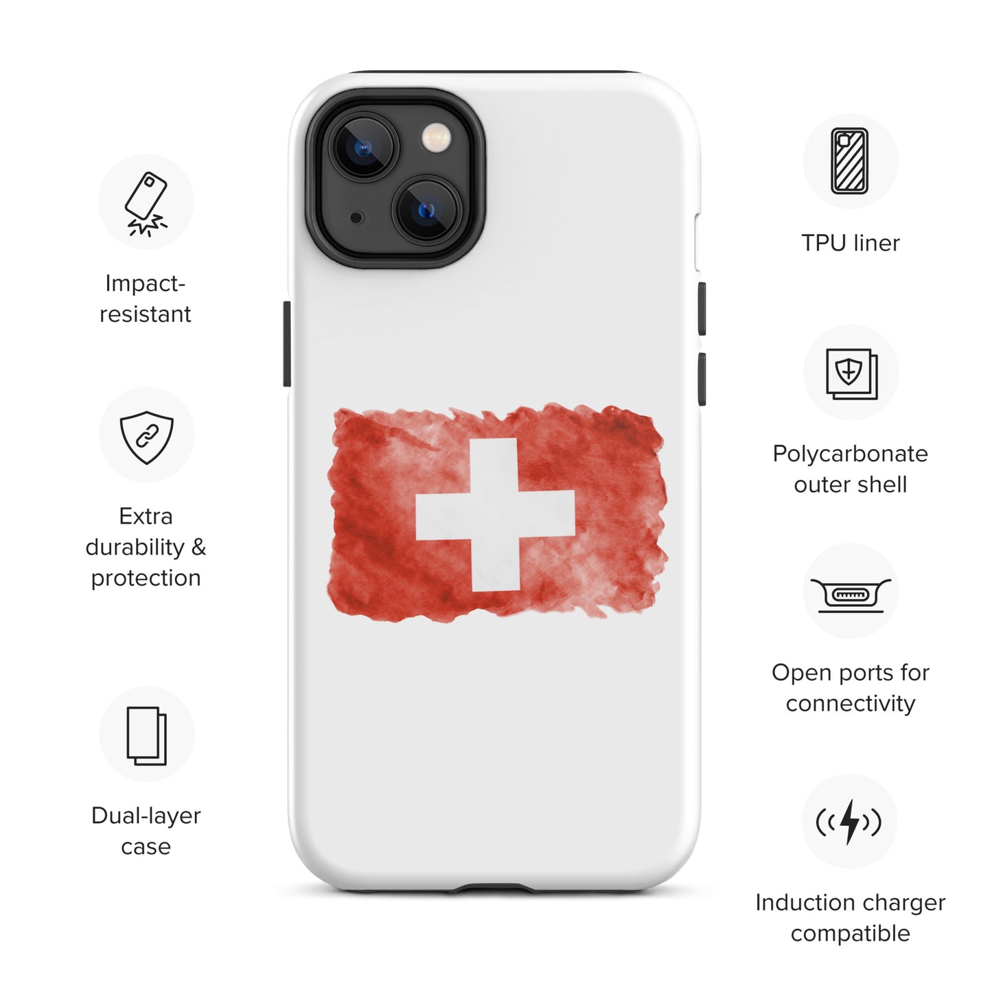 Tough iPhone case - Swiss flag