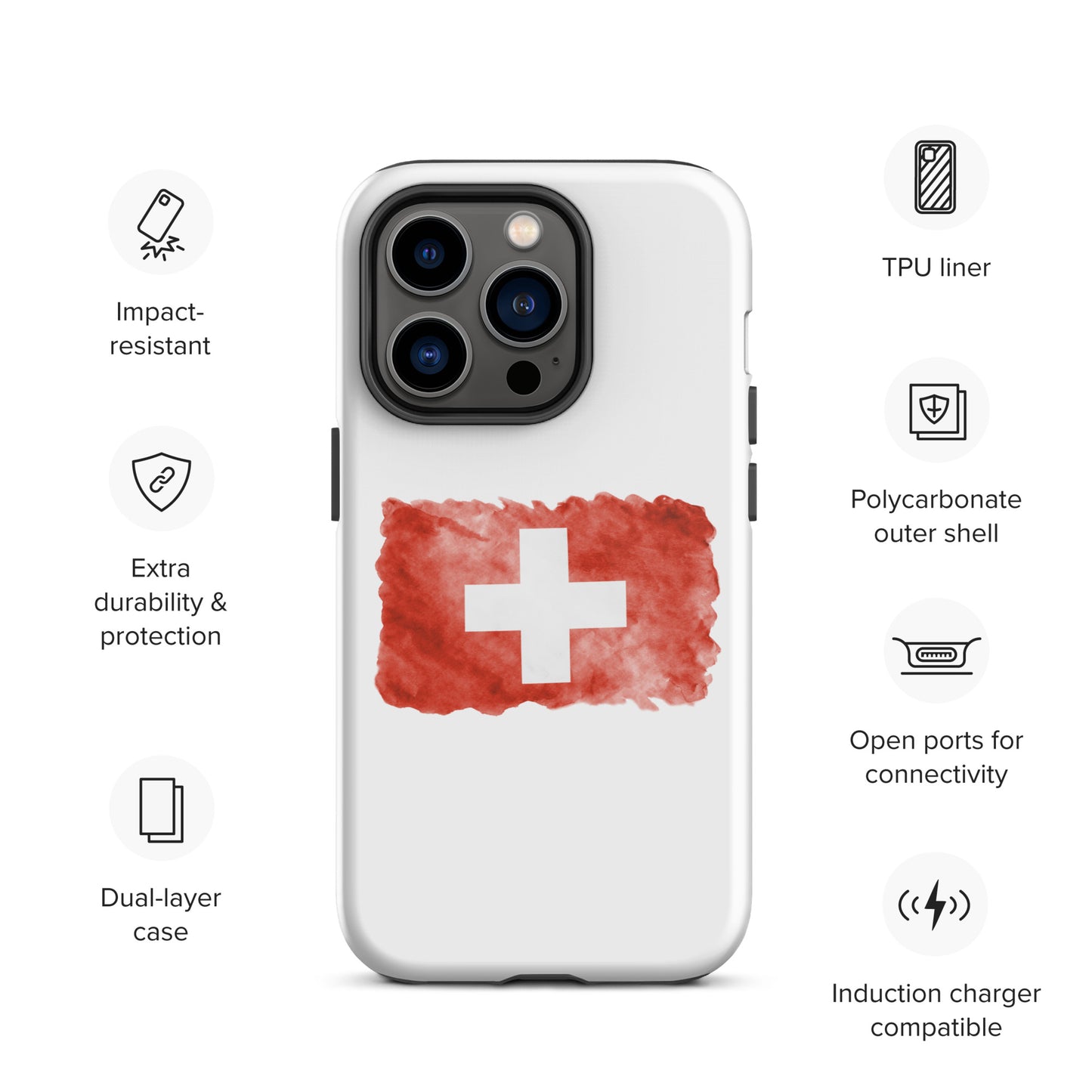 Tough iPhone case - Swiss flag