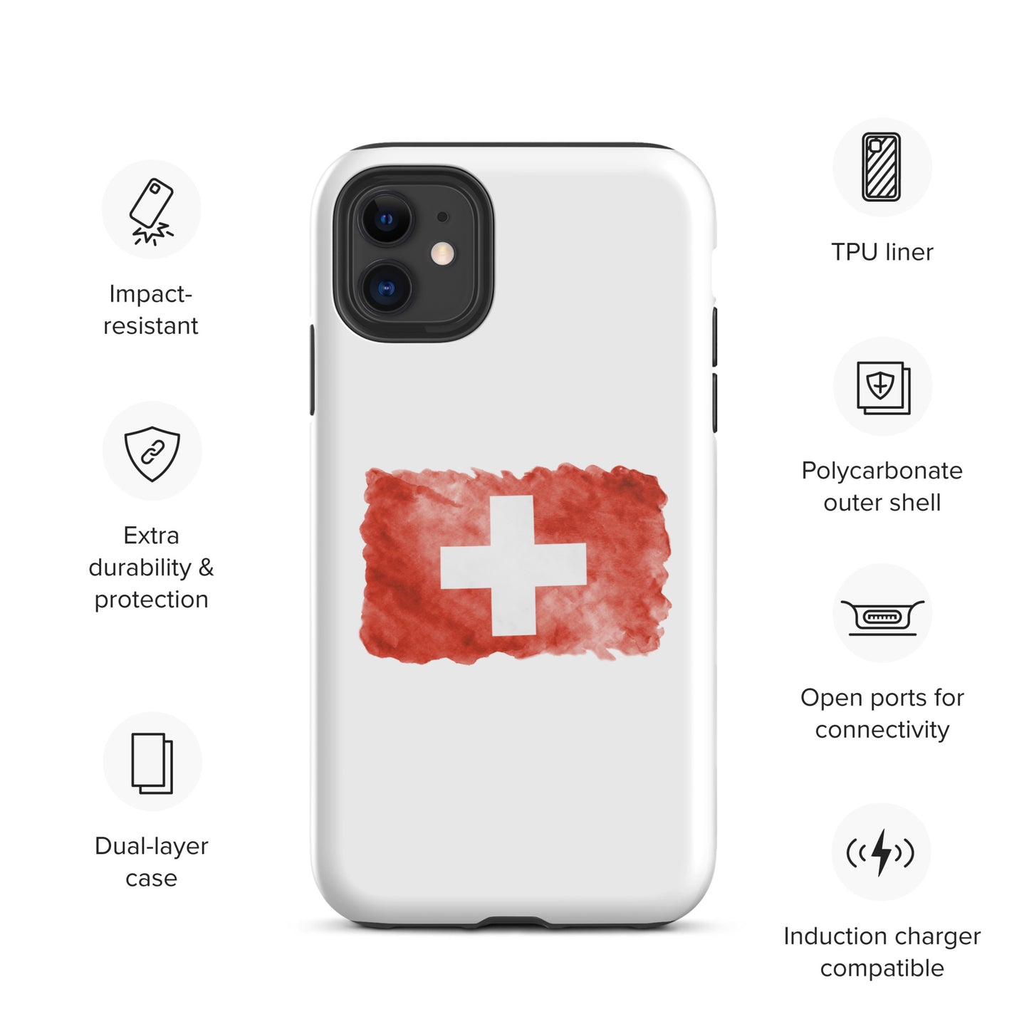 Tough iPhone case - Swiss flag