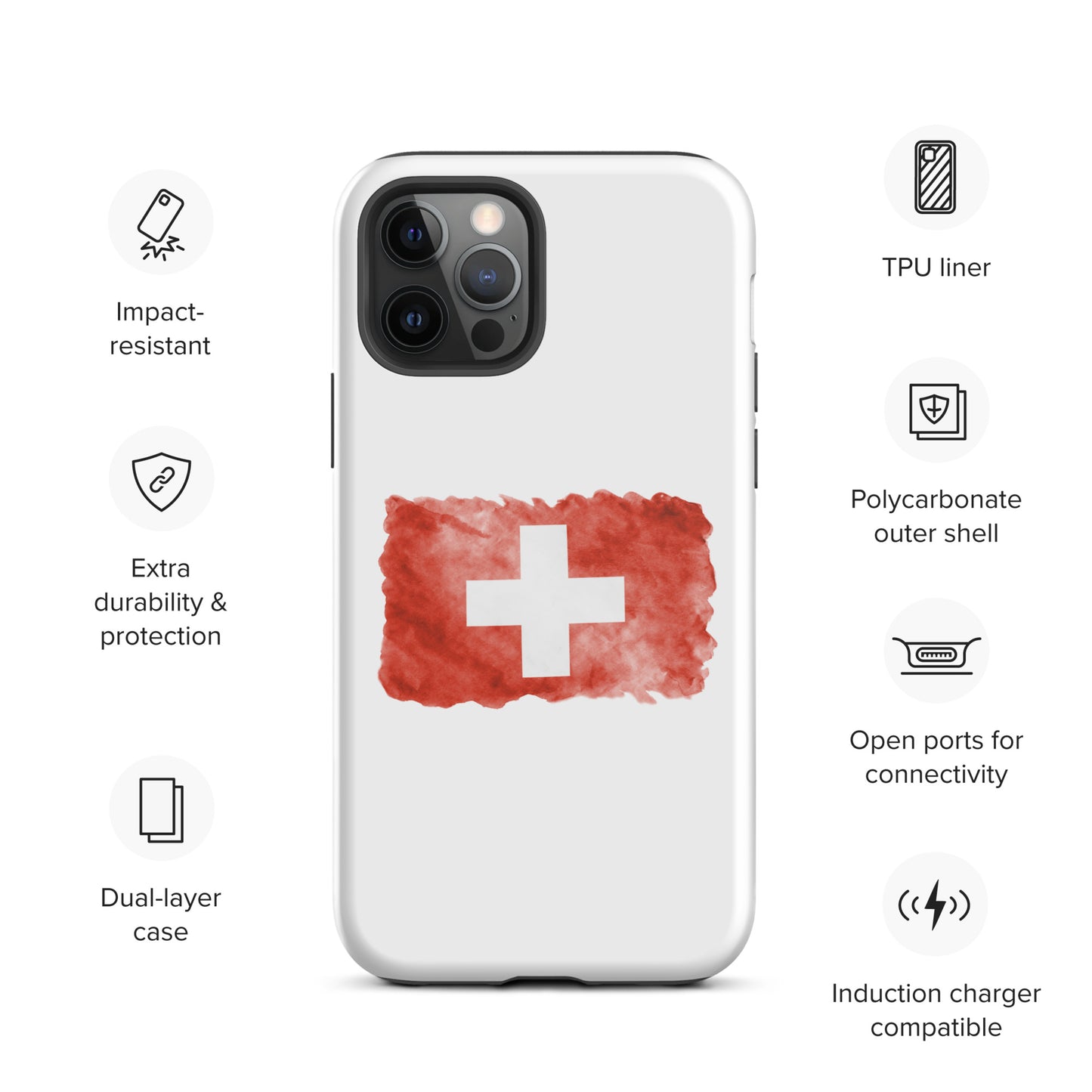 Tough iPhone case - Swiss flag