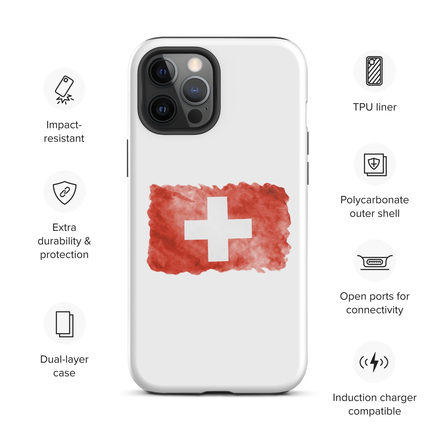 Tough iPhone case - Swiss flag