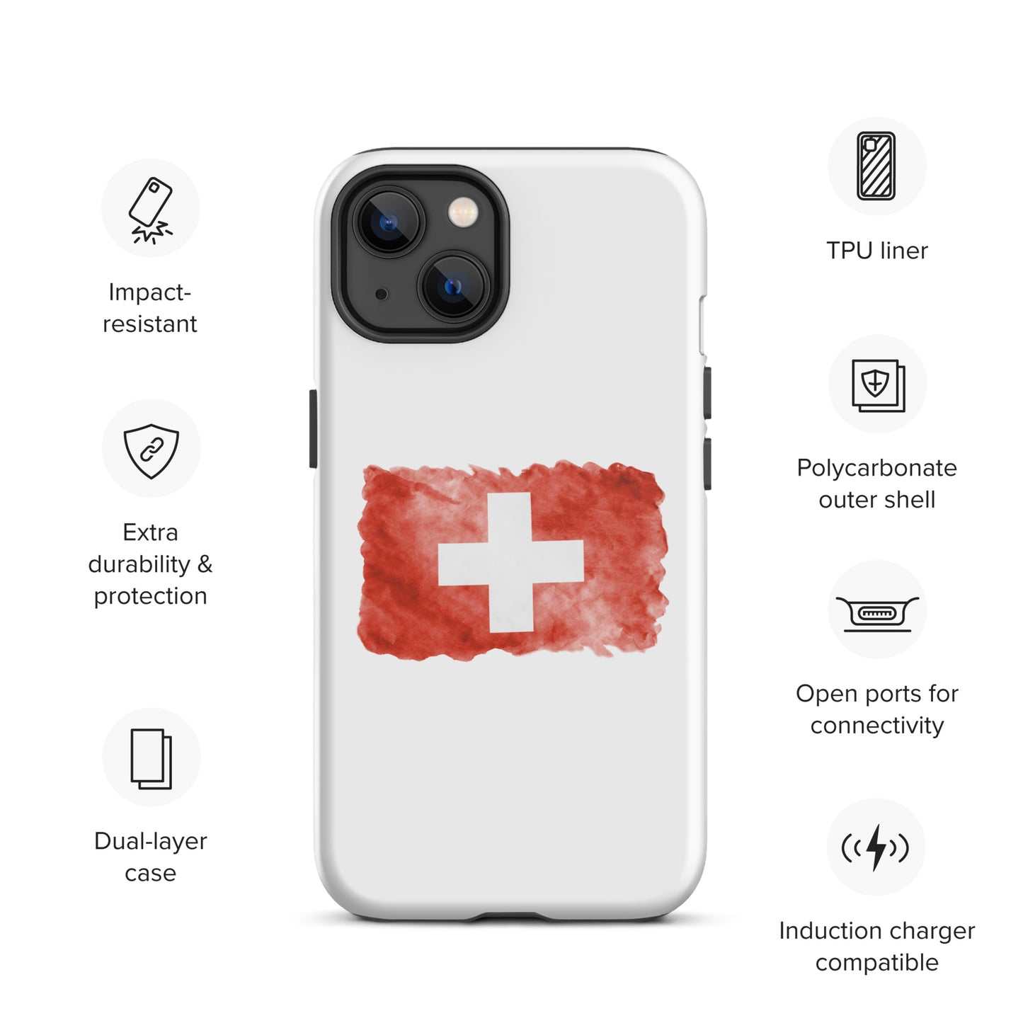 Tough iPhone case - Swiss flag