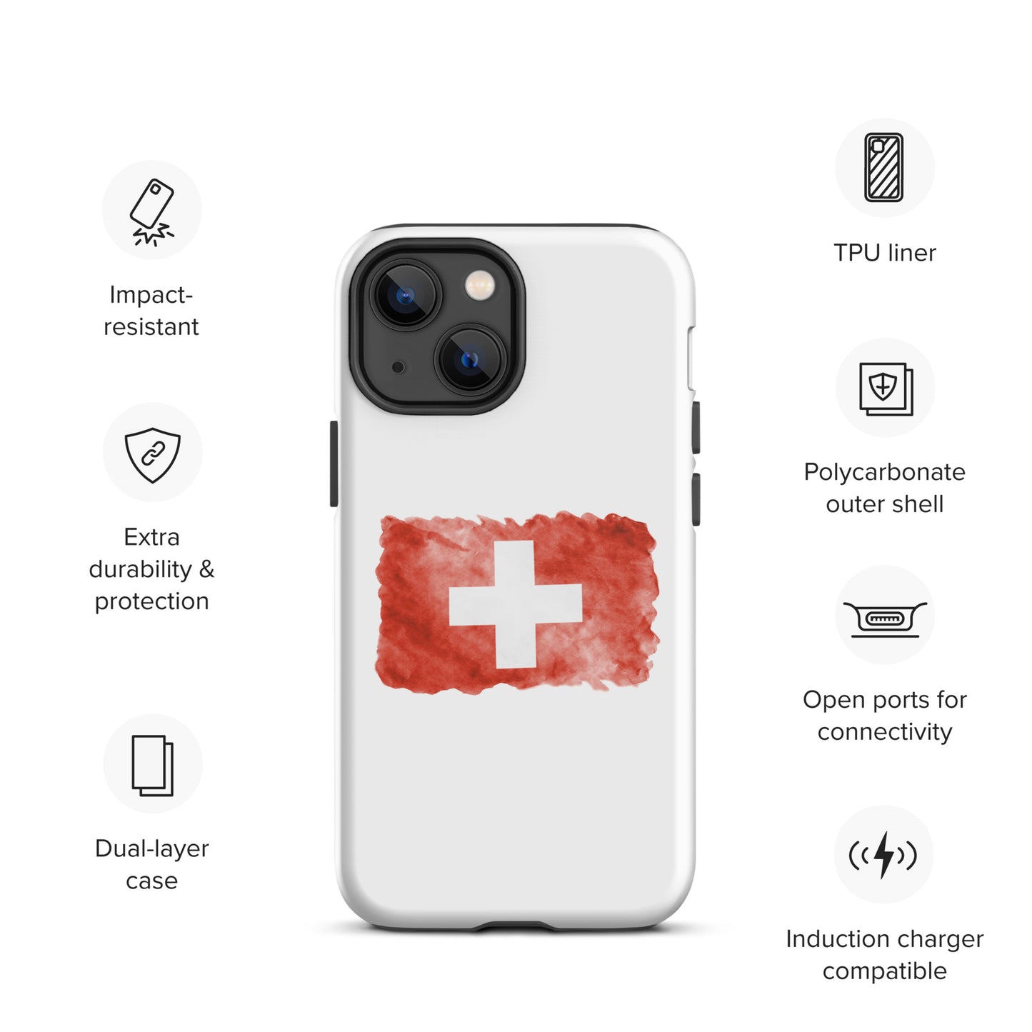 Tough iPhone case - Swiss flag