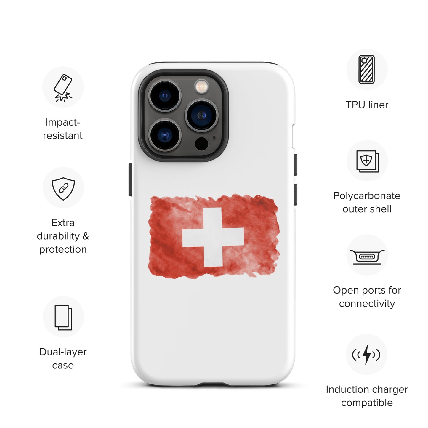 Tough iPhone case - Swiss flag