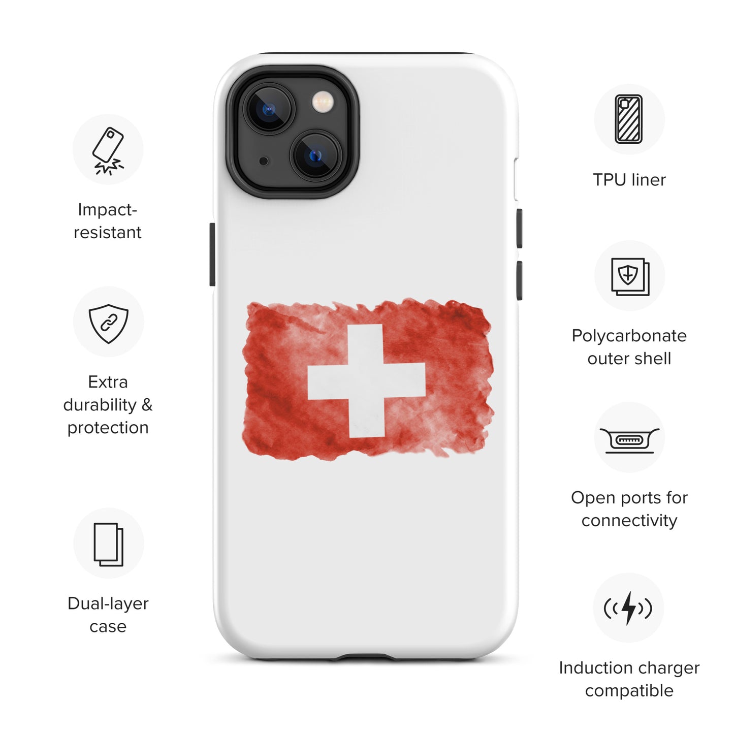 Tough iPhone case - Swiss flag