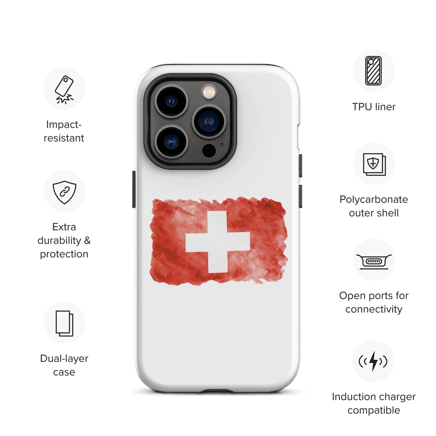 Tough iPhone case - Swiss flag