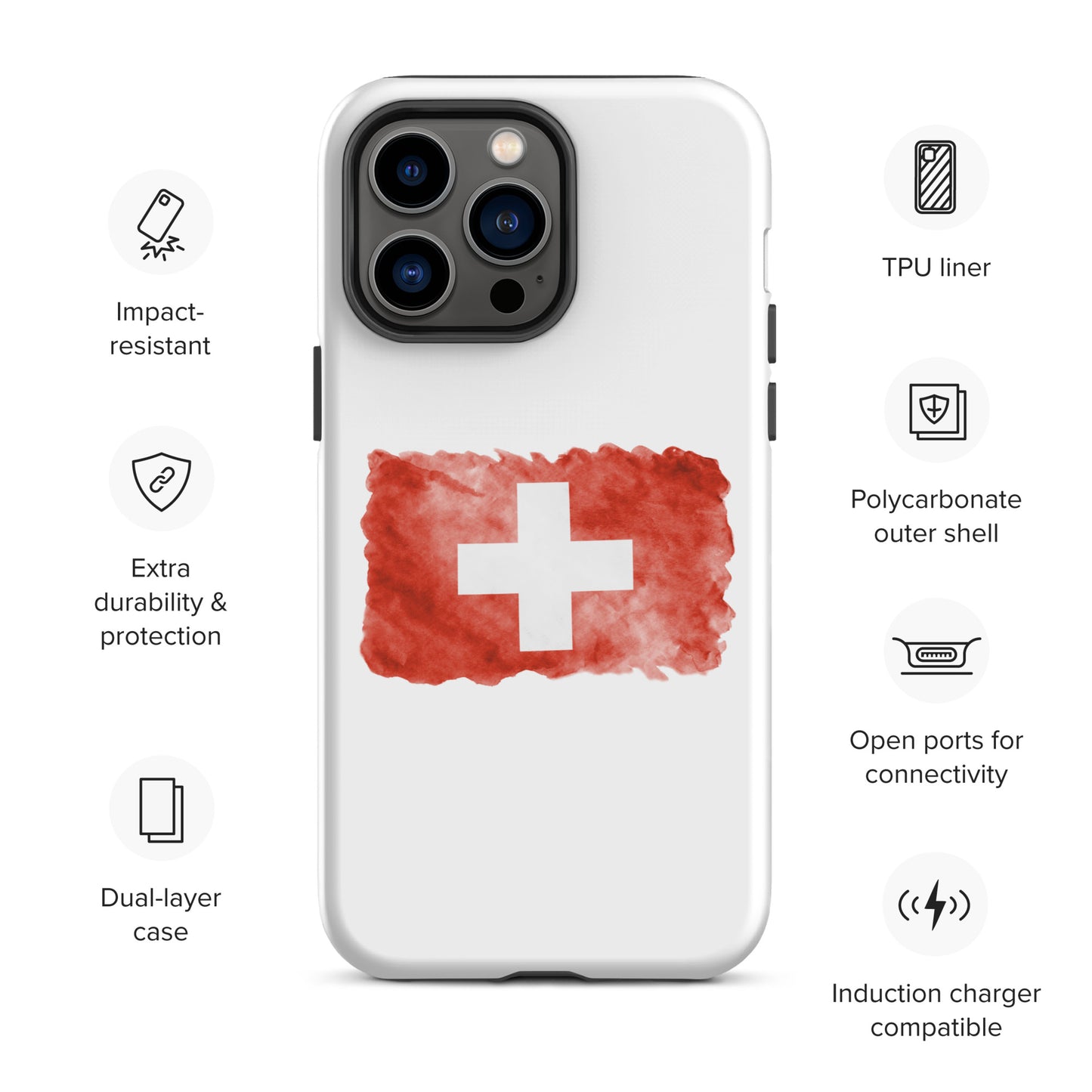 Tough iPhone case - Swiss flag