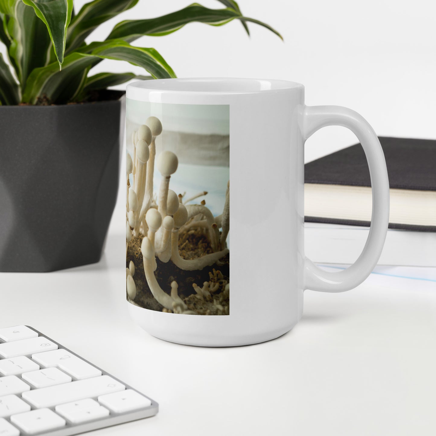 Psilocybe Cubensis mushroom - White glossy mug